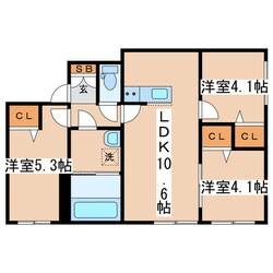 CUBIC K5の物件間取画像